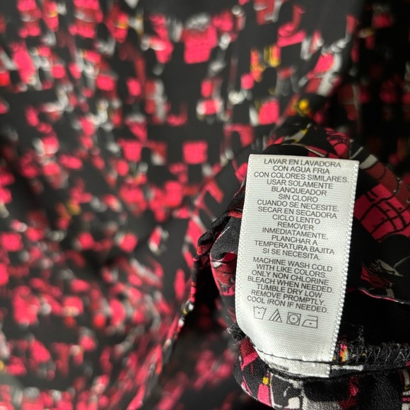 Thakoon For Designation Iconic Print Blouse Size Large Peasant Office Workwear - Picture 13 of 16